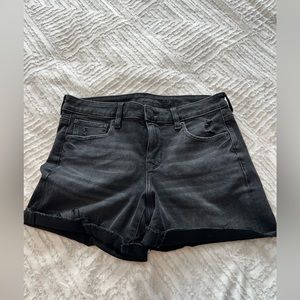 Black jean shorts
